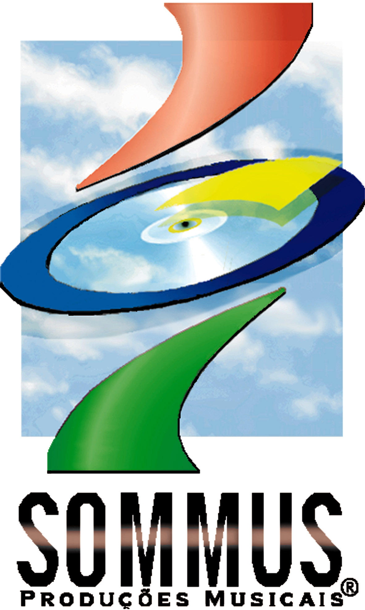 Logotipo original da SOMMUS Produções — Monograma S estilizado